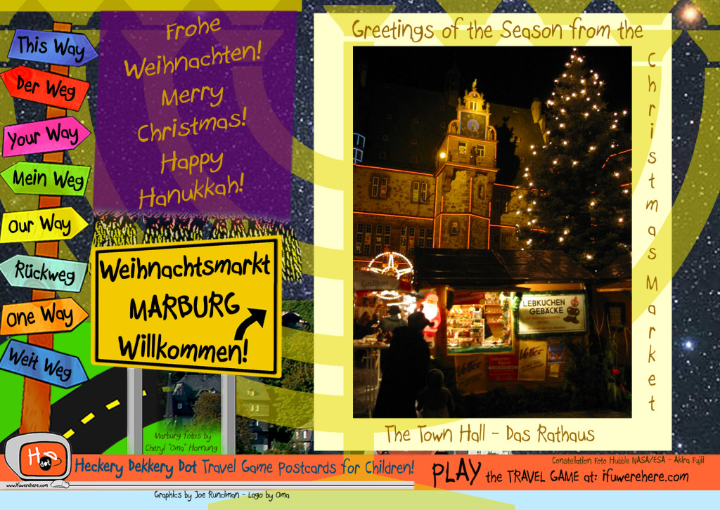 General Postcard II - Hanukkah Marburg Weihnachtsmarkt (English and German) 17 11 11 copy - Kopie